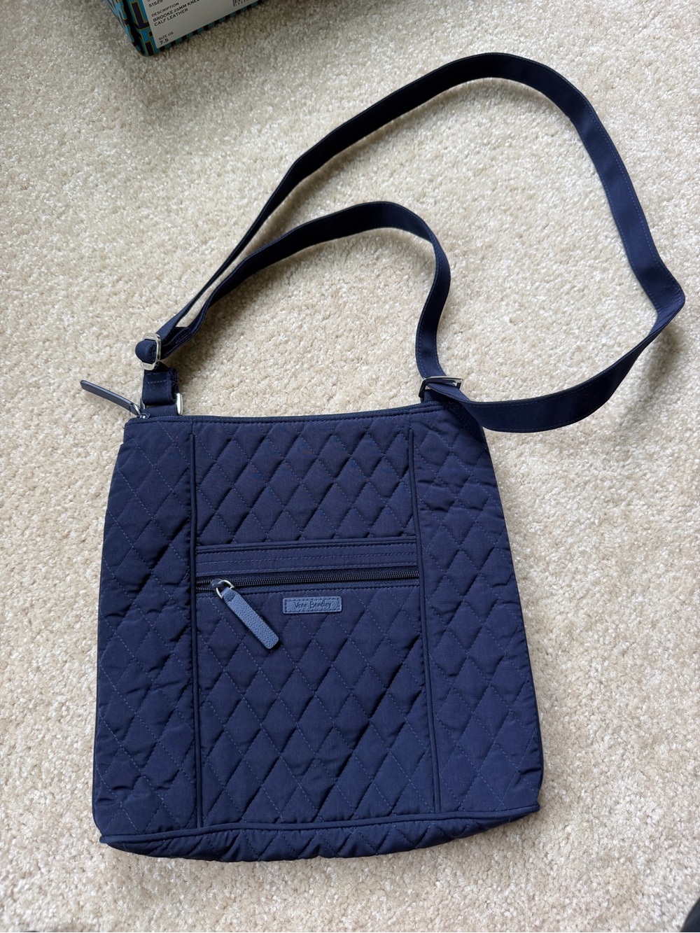Vera Bradley Quilted Crossbody Bag - Navy Blue